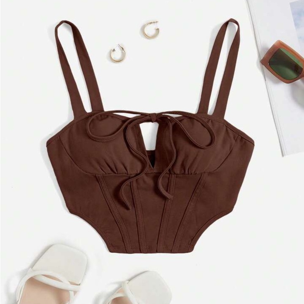 brown corset top
